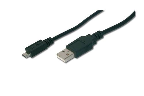 ASSMANN CAVO USB 2.0 MASCHIO A CAVO MICRO USB MASCHIO 1 MT NERO